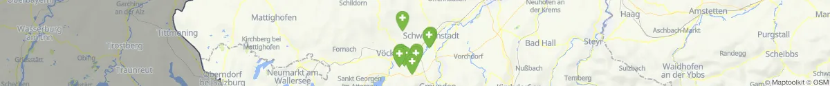 Kartenansicht für Apotheken-Notdienste in der Nähe von Pühret (Vöcklabruck, Oberösterreich)
